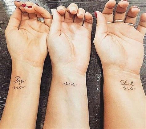 sister tattoos for three